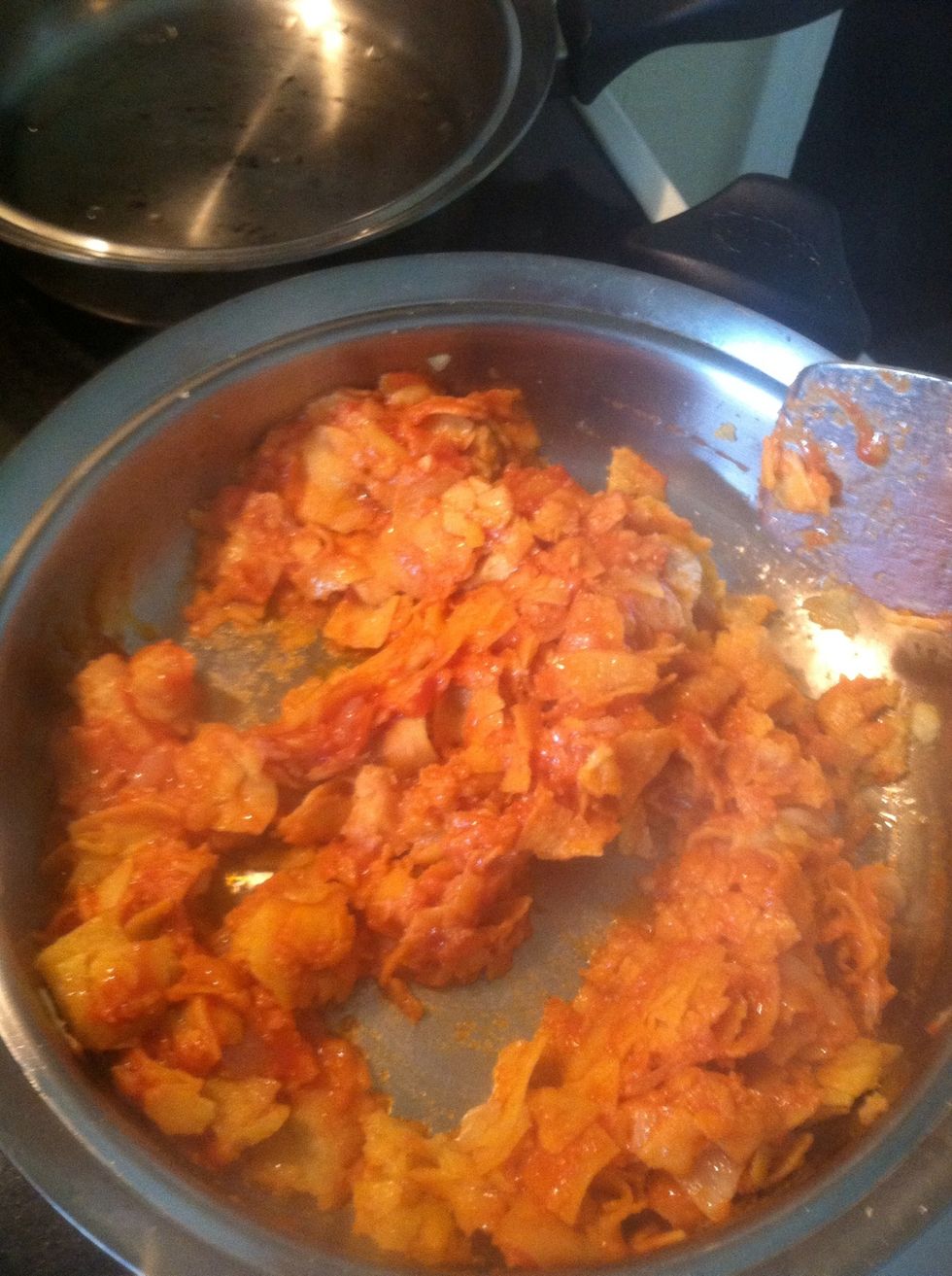 Move around for about a min or two. Remove from heat.