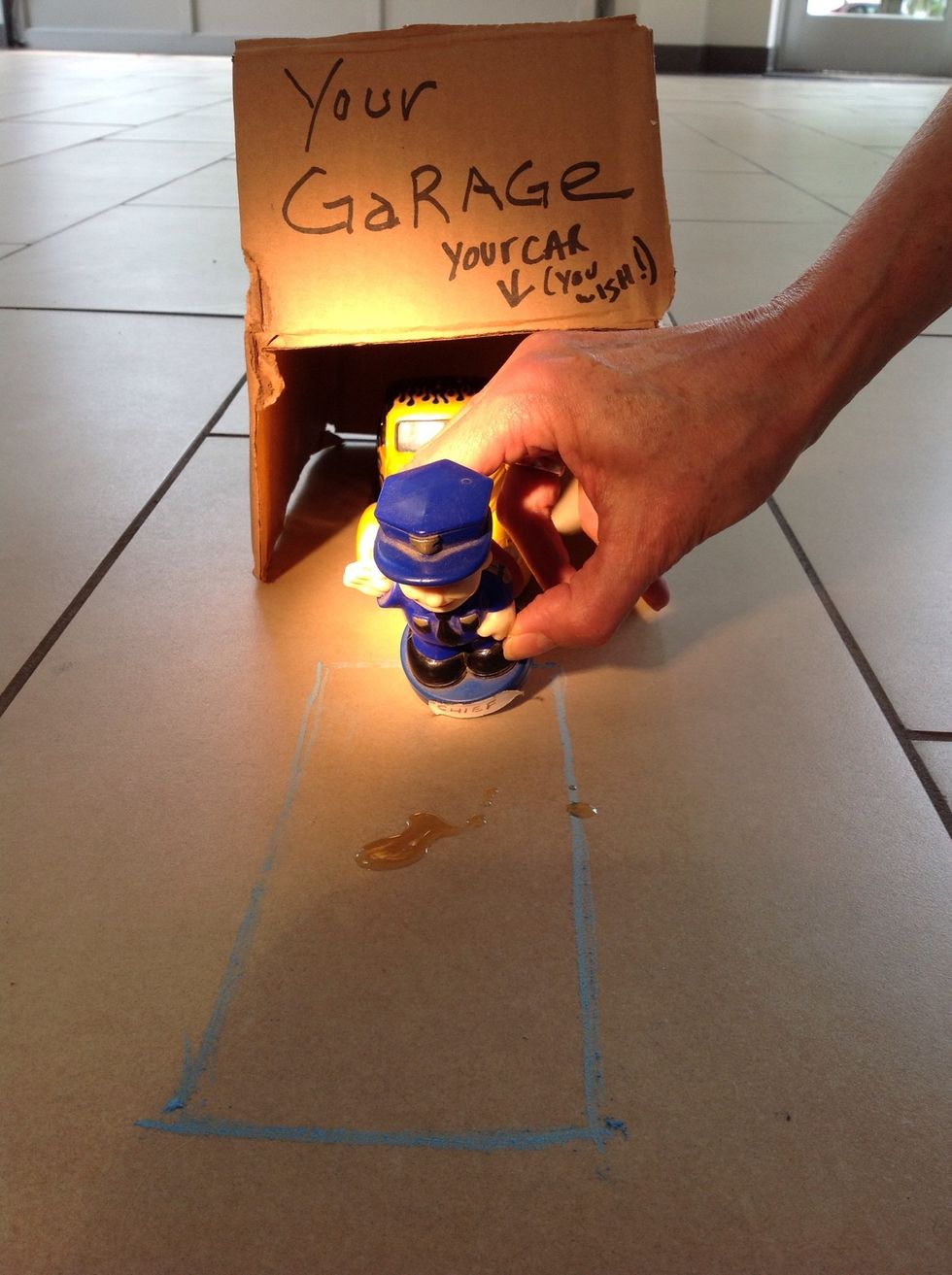 Move car away and observe any liquids on the ground. Be sure to note the color, scent, and thickness of any leaked fluids!