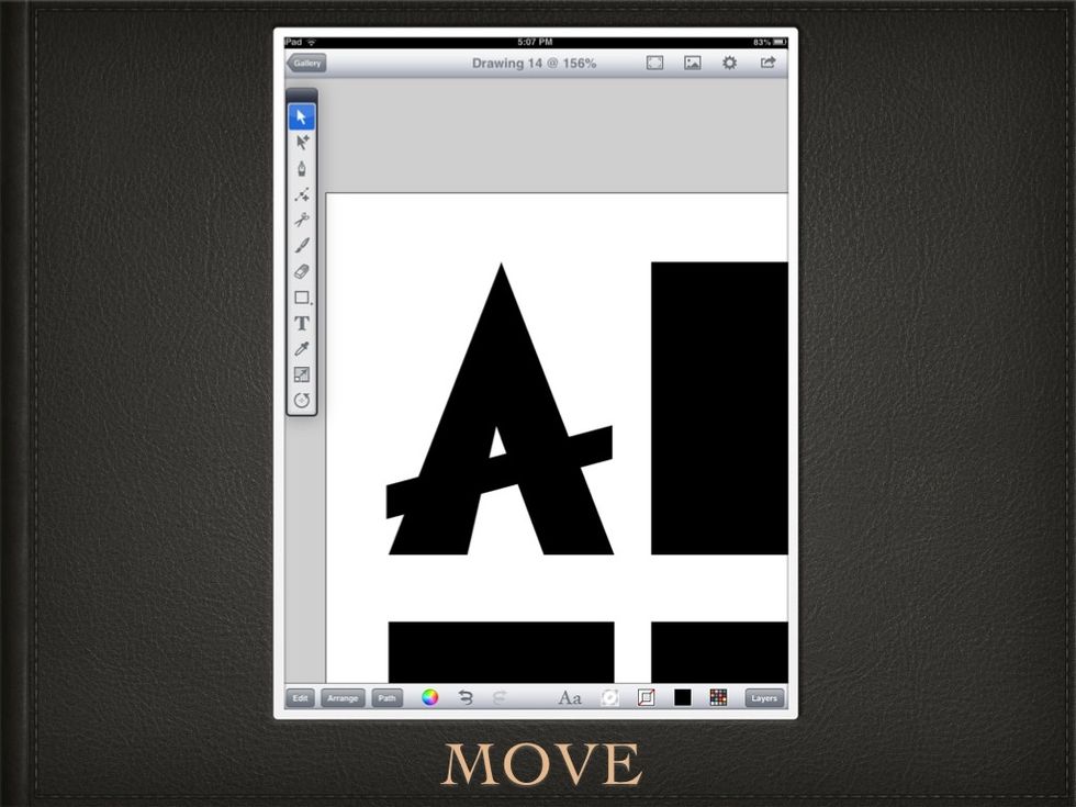 Move the anchor points a bit