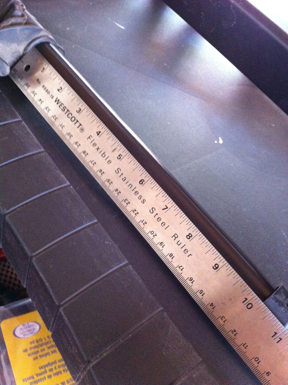 Move the cradles to the hitch end of the arm and measure the distance between the end cap and first cradle. The 4 bike hitch measures approx. 10 1/4".