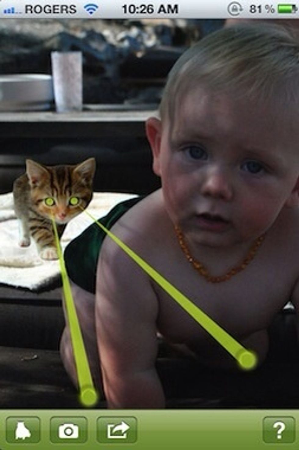 Move the lasers around to maximize the effect in your masterpiece.