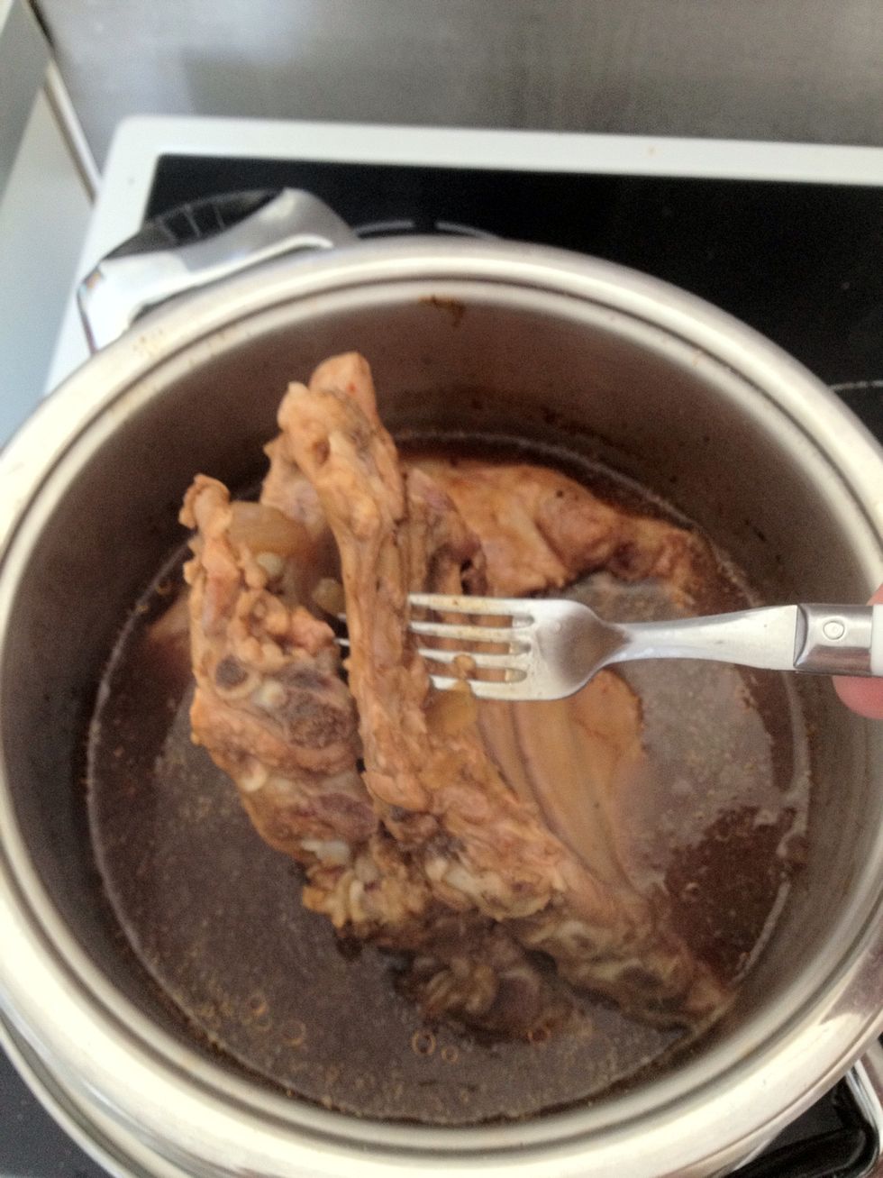 Move the meat from the bottom to the top and Vice versa