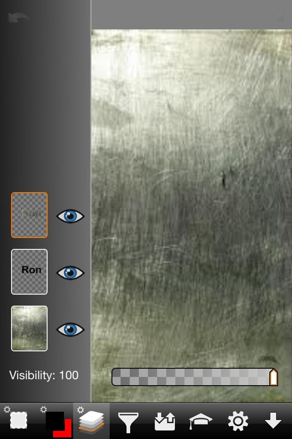 Move the new text layer to the top layer. From this point on we'll refer the original black text layer as the shadow layer because that's the purpose it will soon serve.