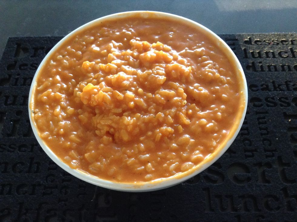 move the risotto into a bowl.