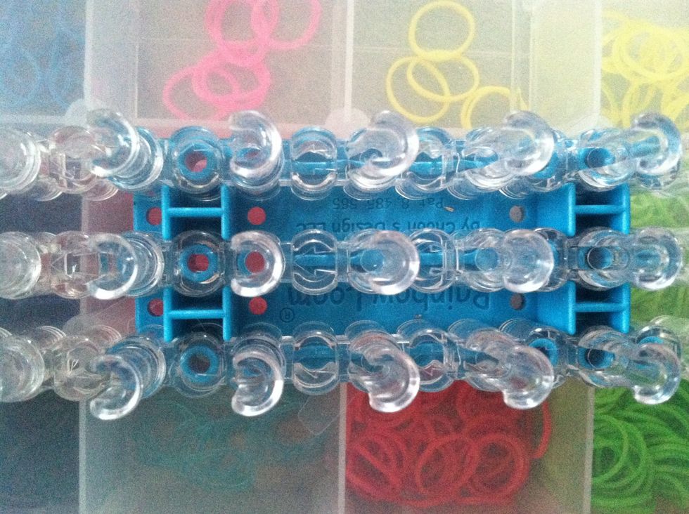 Move your middle row of pegs so that they are in a column of 3 vertical pegs