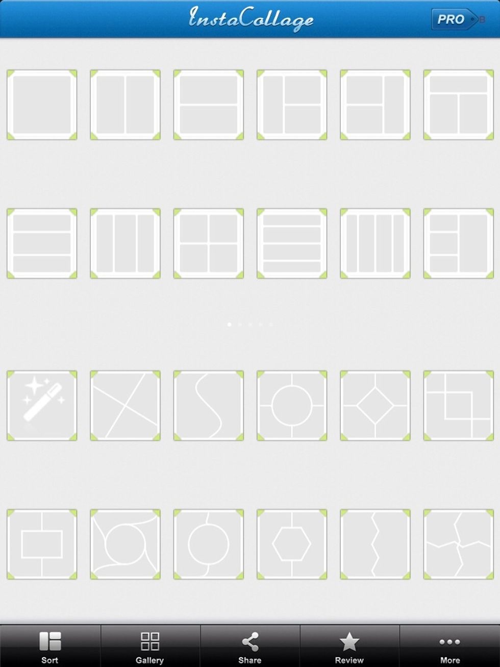 Moving on to InstaCollageFree. There are so many different pattern options