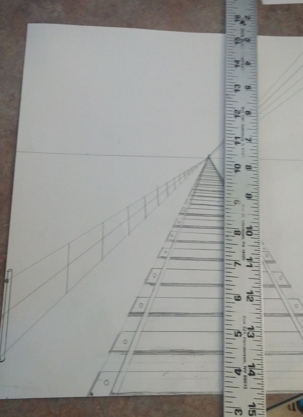 How to draw a 1-point perspective railroad - B+C Guides