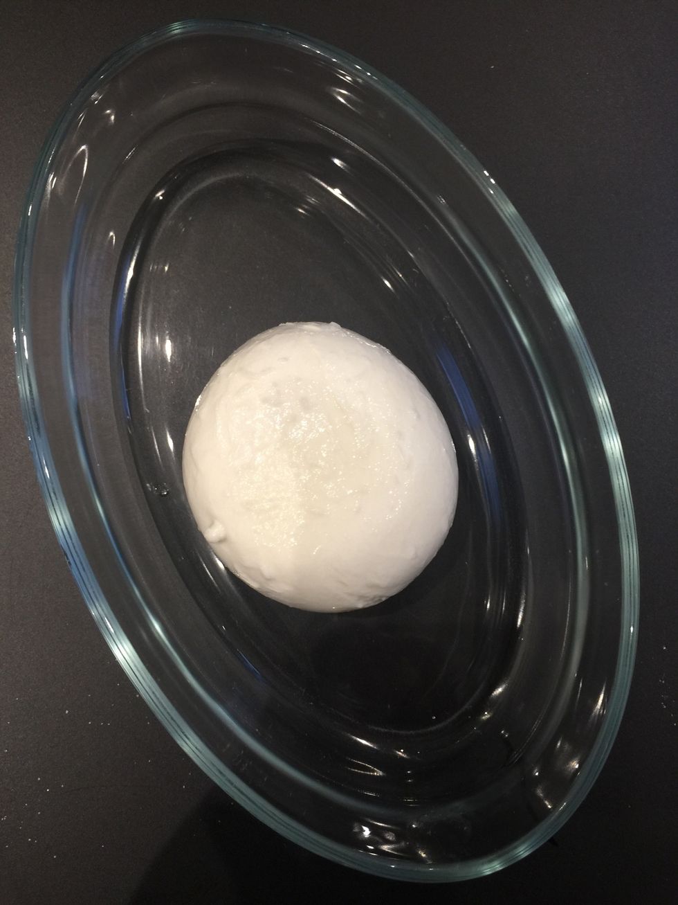 Mozzarella ball drained