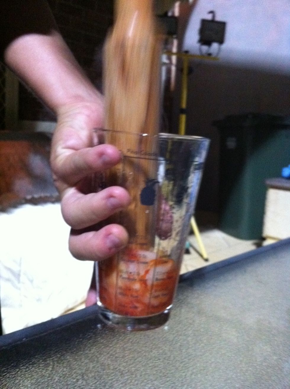 Muddle baby. Till your fruit is squished.