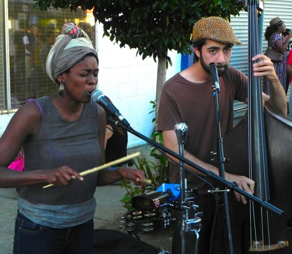 Musicians abound on the street and in many of the galleries. 23th Street between Telegraph and Valley is closed to traffic and there are food and craft vendors too! A great vibe!