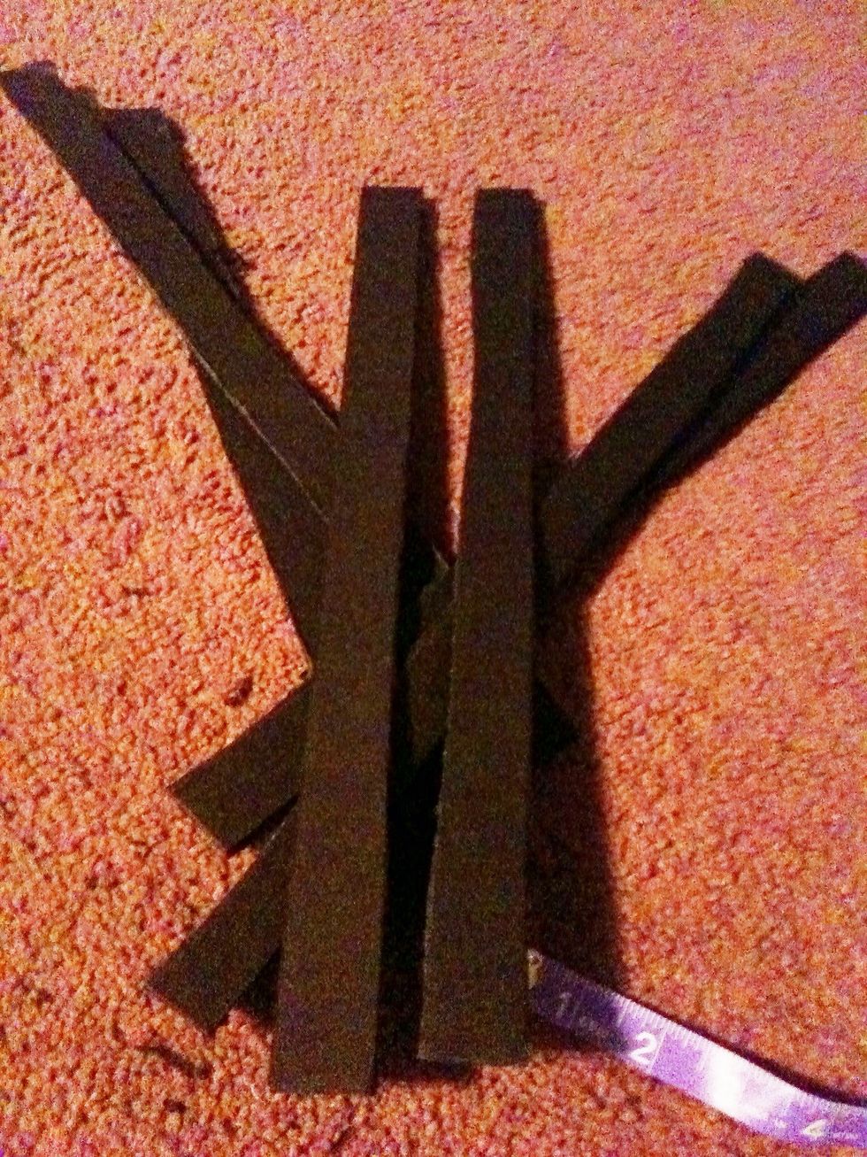 My 1 inch strips. (Again, ignore that I have more pictured than I said to cut.)