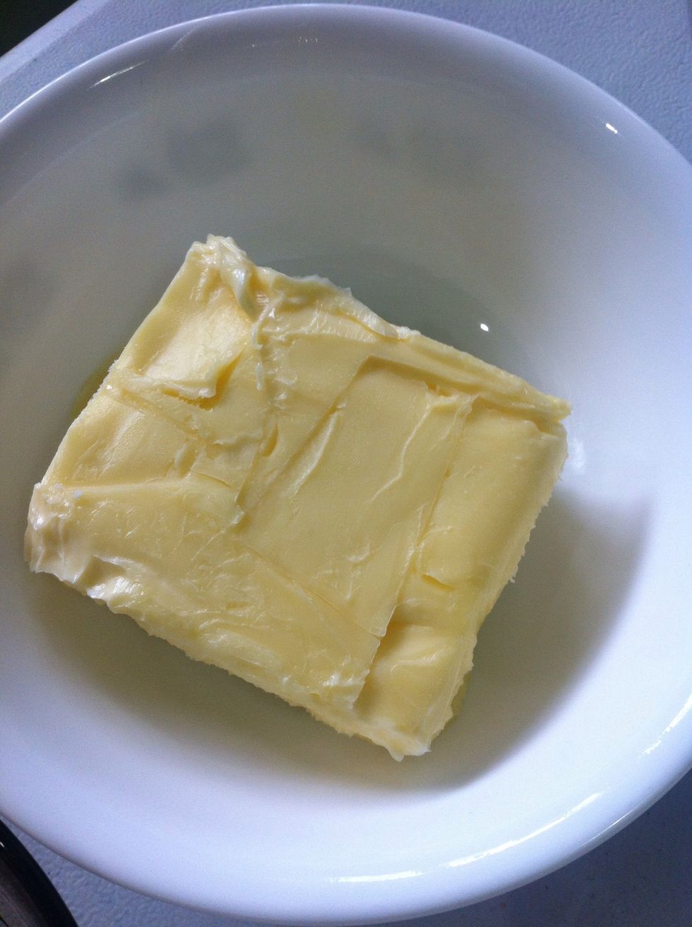 My 200g Butter. I did not cube it anymore since its at room temp. :)