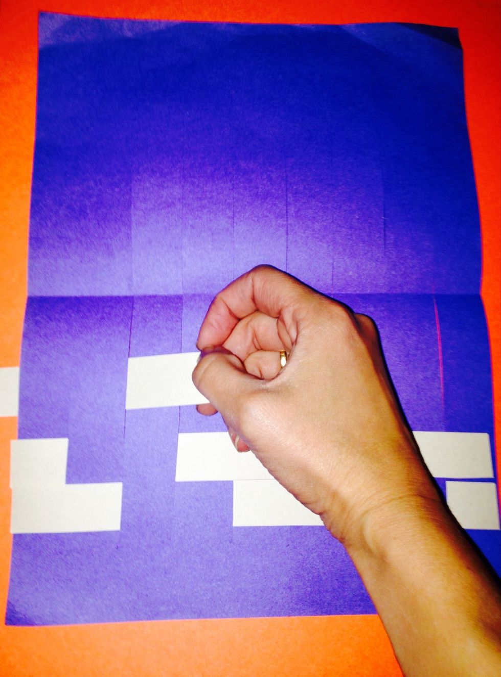 My 2nd row ended "over 2" so I continue the pattern on the 3rd row by starting "under 2".