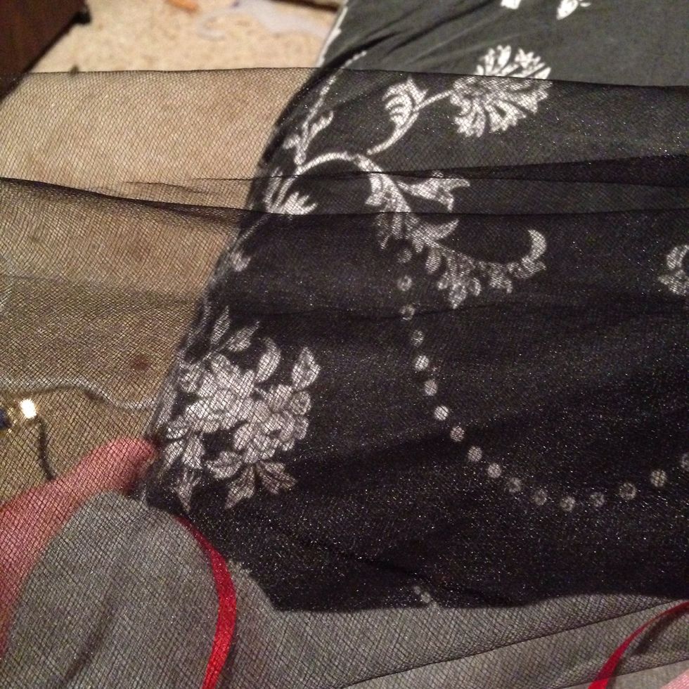 My black tulle which didn't want to work with me at all!!