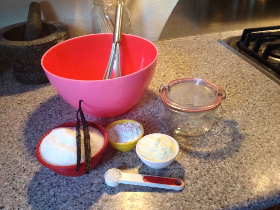 My Brit husband missed custard, so I bought a tin of custard powder. It cost a fortune and when I read the label, it was full of additives. So I found this recipe on line. He loves it!