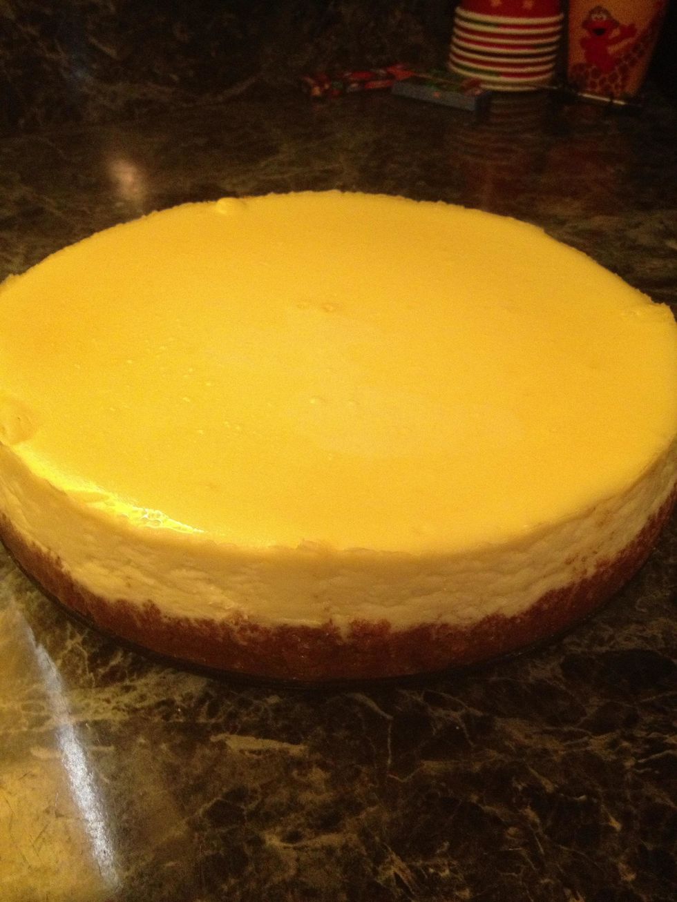 My cheesecake has cooled and I will now wrap it in plastic. Sorry I forgot to take a pic\ud83d\ude29\ud83d\ude29