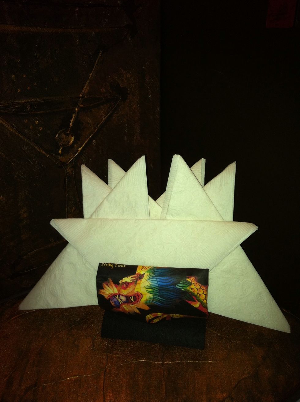 My creative son arranged the napkins in this one too. Here are a few more simple designs and arrangements my kids made...