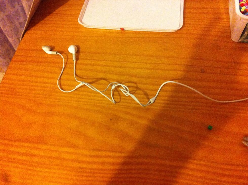My earphones. I chose earphones but you could use your charger :)