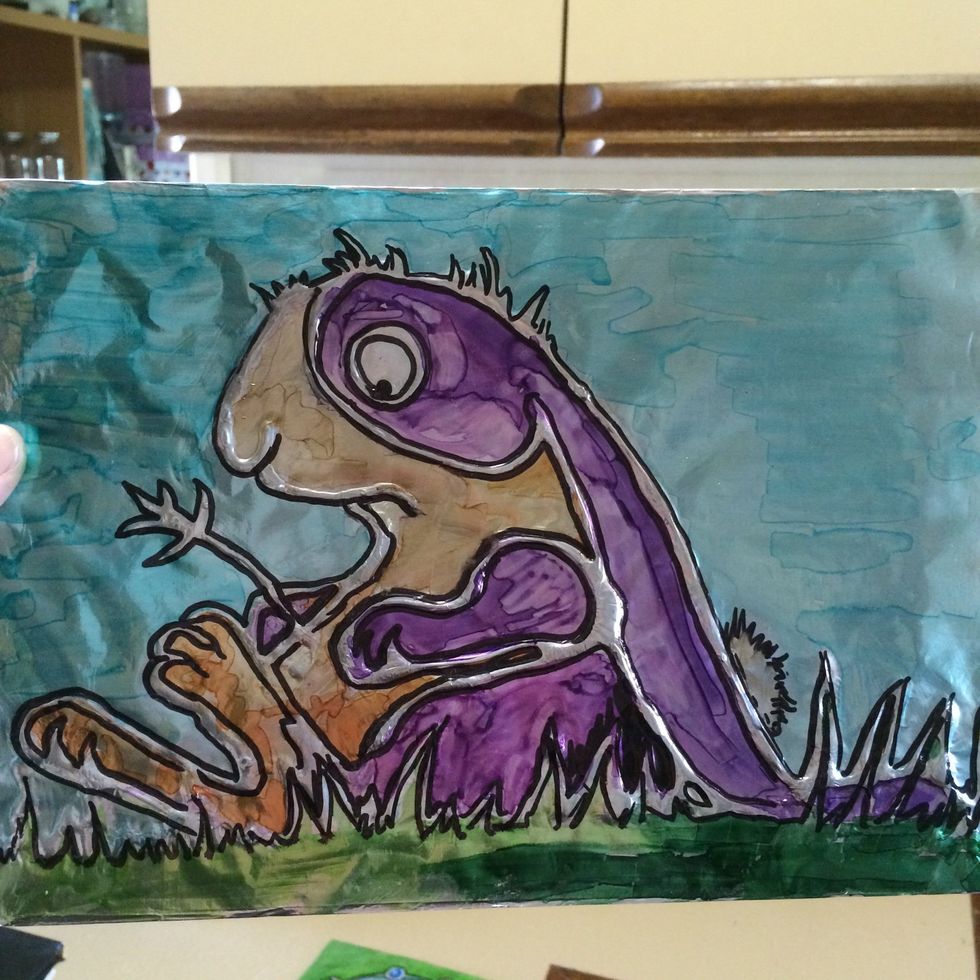 My eldest son is nicknamed Rabbit. So he thought this cute image was relevant for his bedroom wall.