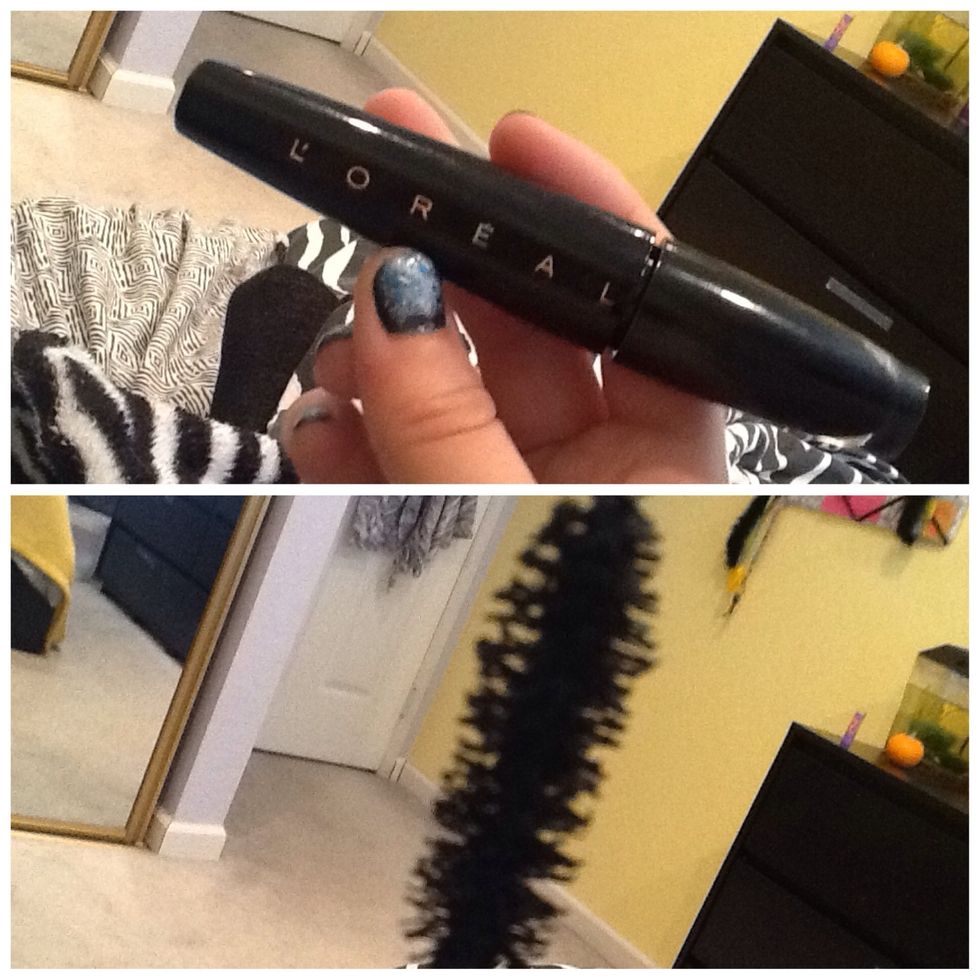 my favorite mascara at the moment is by l'oreal. the wand is super great and makes my lashes really long and luscious. this was about $12.