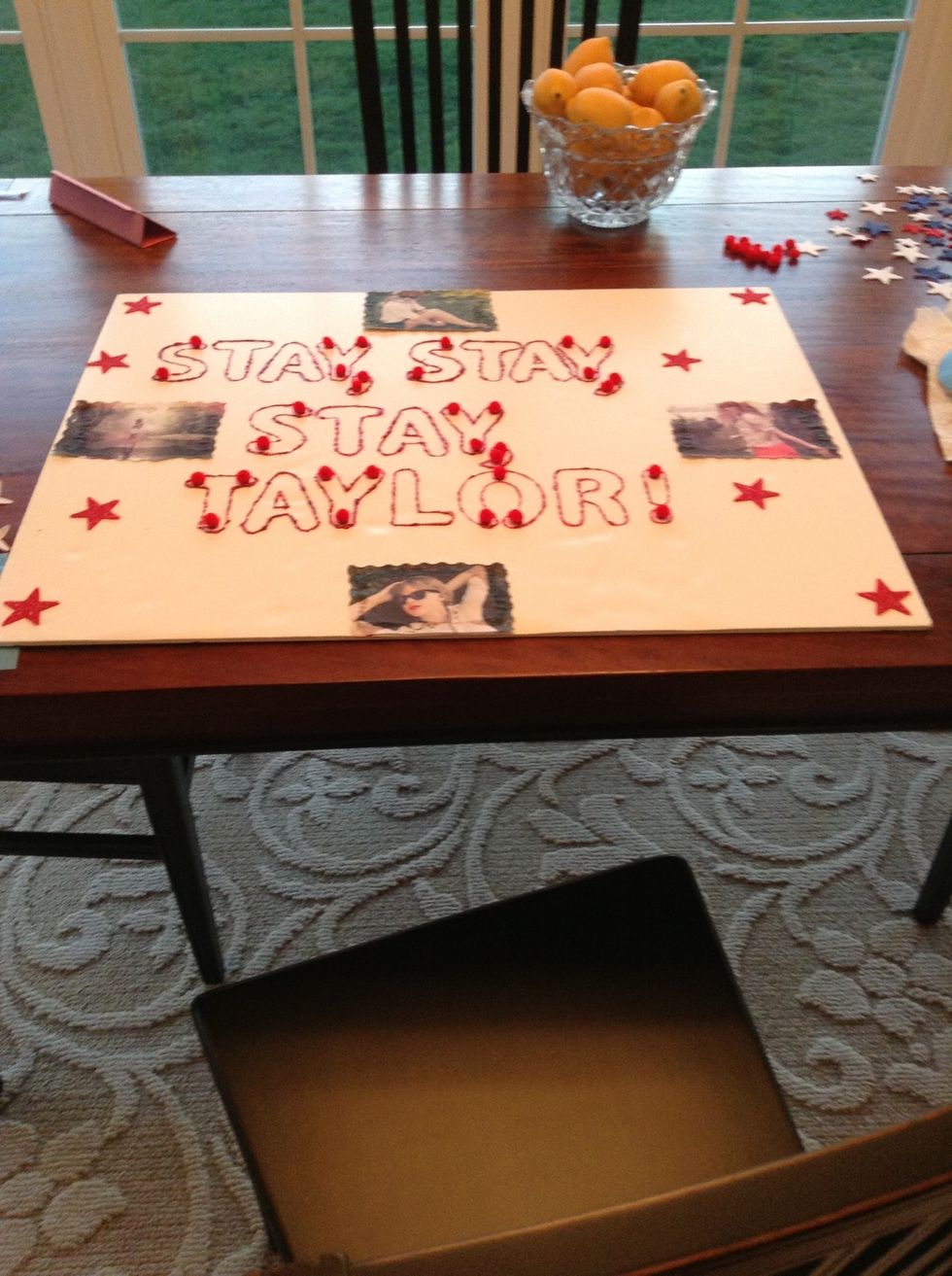 My finished poster! (Without the lights.) Yay! I think it looks great! What do you think?\ud83d\ude04 (Zoom out for a better view.)