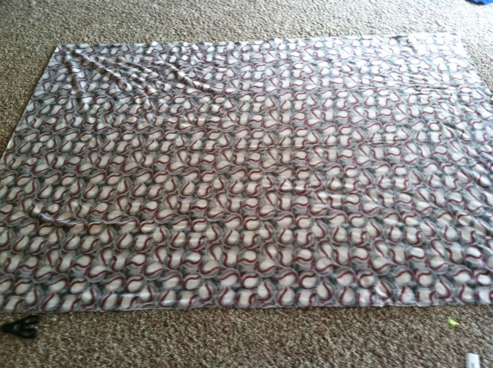 My first blanket. I like to choose a patter and a color. I usually do about 2 yards or about 6 feet