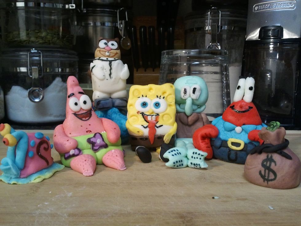 My first time making fondant and using it, I made these guys!