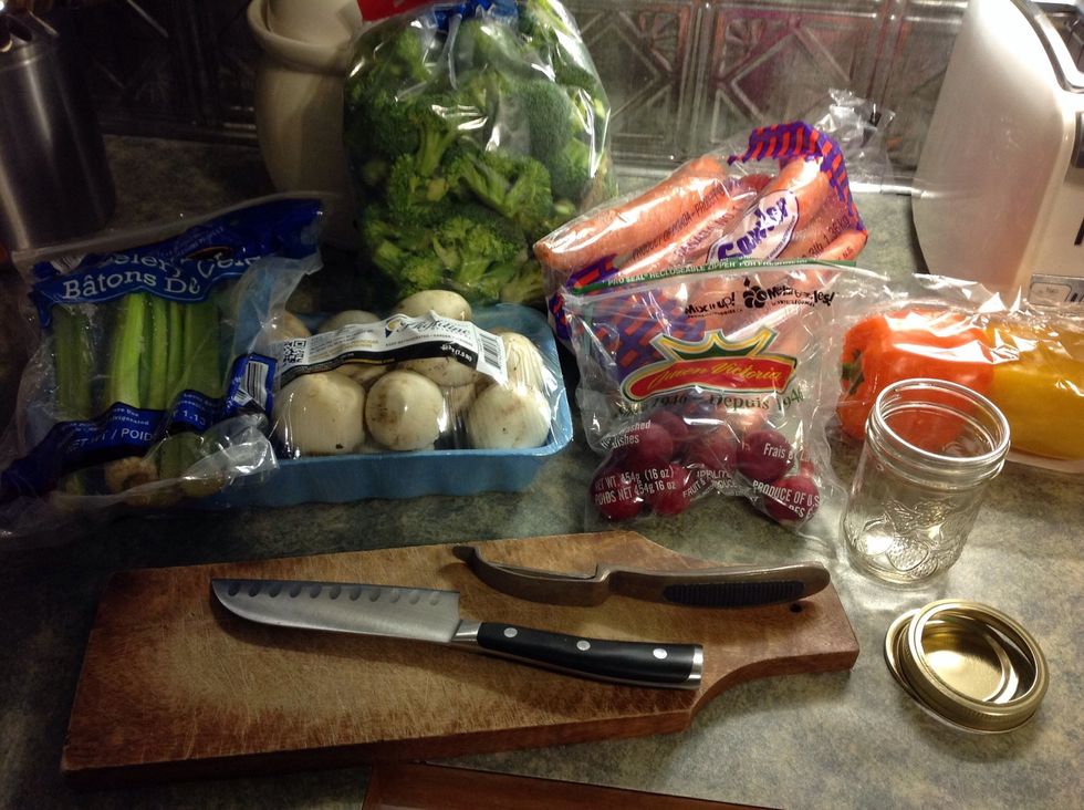 My husband and I wanted to start eating more salads and I wanted to create something to make throwing a salad together after work quick and easy. Here's my solution.