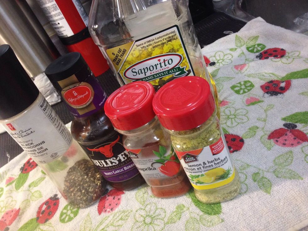 My ingratiates, though I list canola as the deep fry oil. Im actually using a canola/olive oil mix. The smoke point is lower with a mix but good enough for wing.