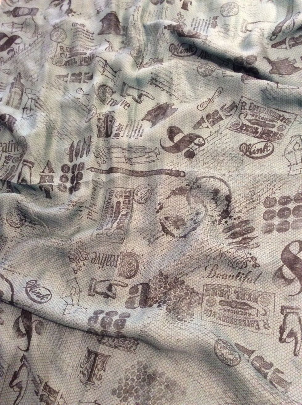My last step was to add over stamping with my postal cancelation stamp and stain stamp.