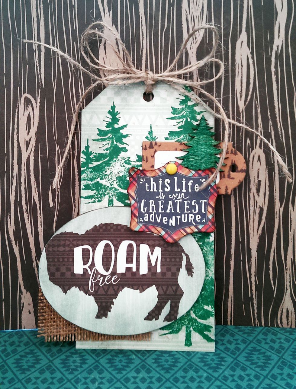 My Mind's Eye Happy Camper Roam Free Gift Tag Tutorial from our FotoBella Design Team Member Jeri.