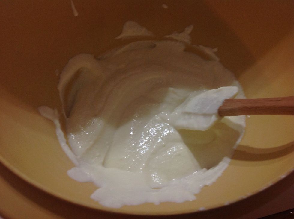 My mixture wasn't very smooth, so I passed it through a sieve.