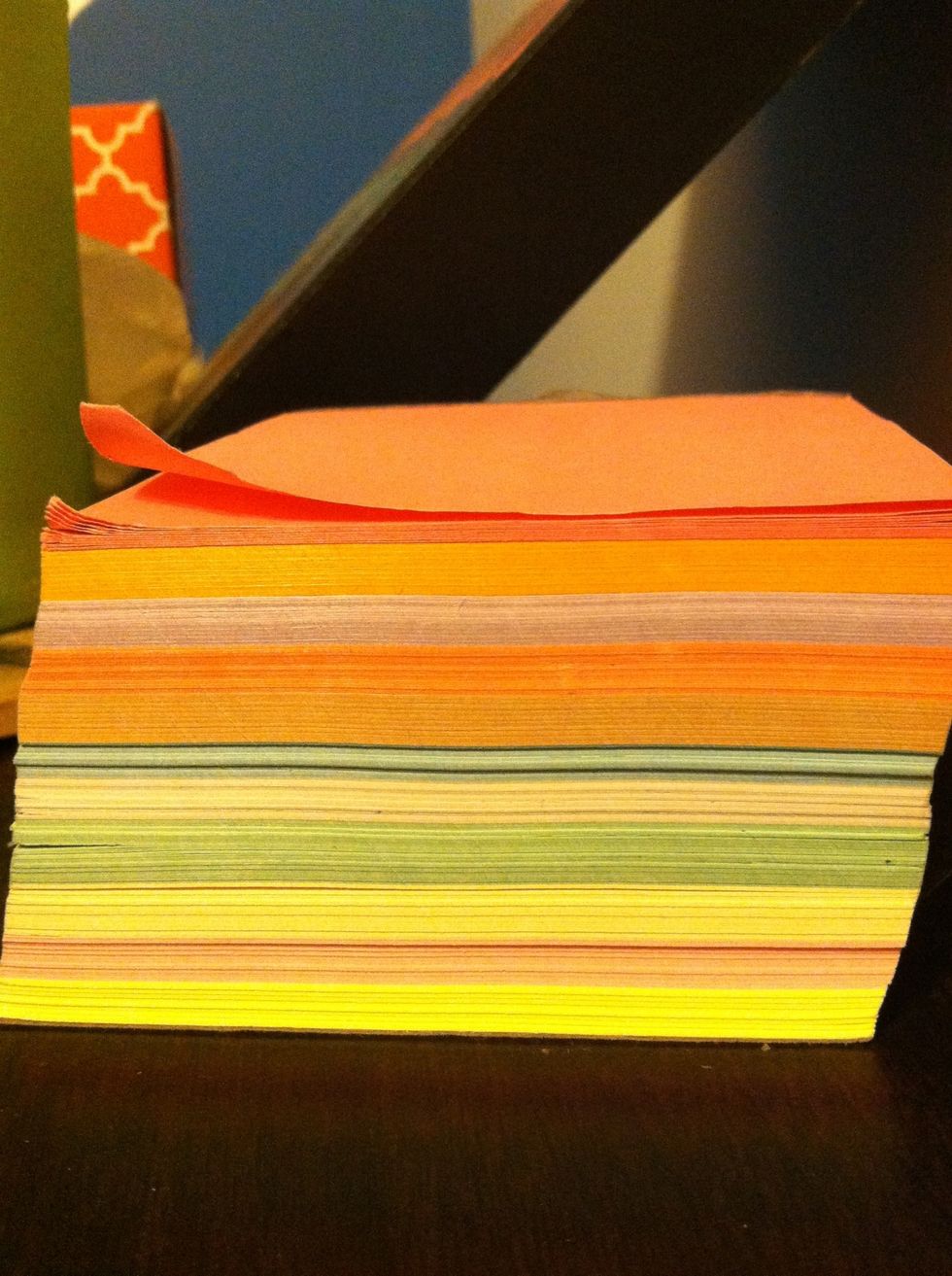 My mom gave me this stack of notes and I needed to come up with a couple of ways to put them to use. One of them I thought of on New Years Eve and I've been meaning to make a guide. A "bucket" jar!