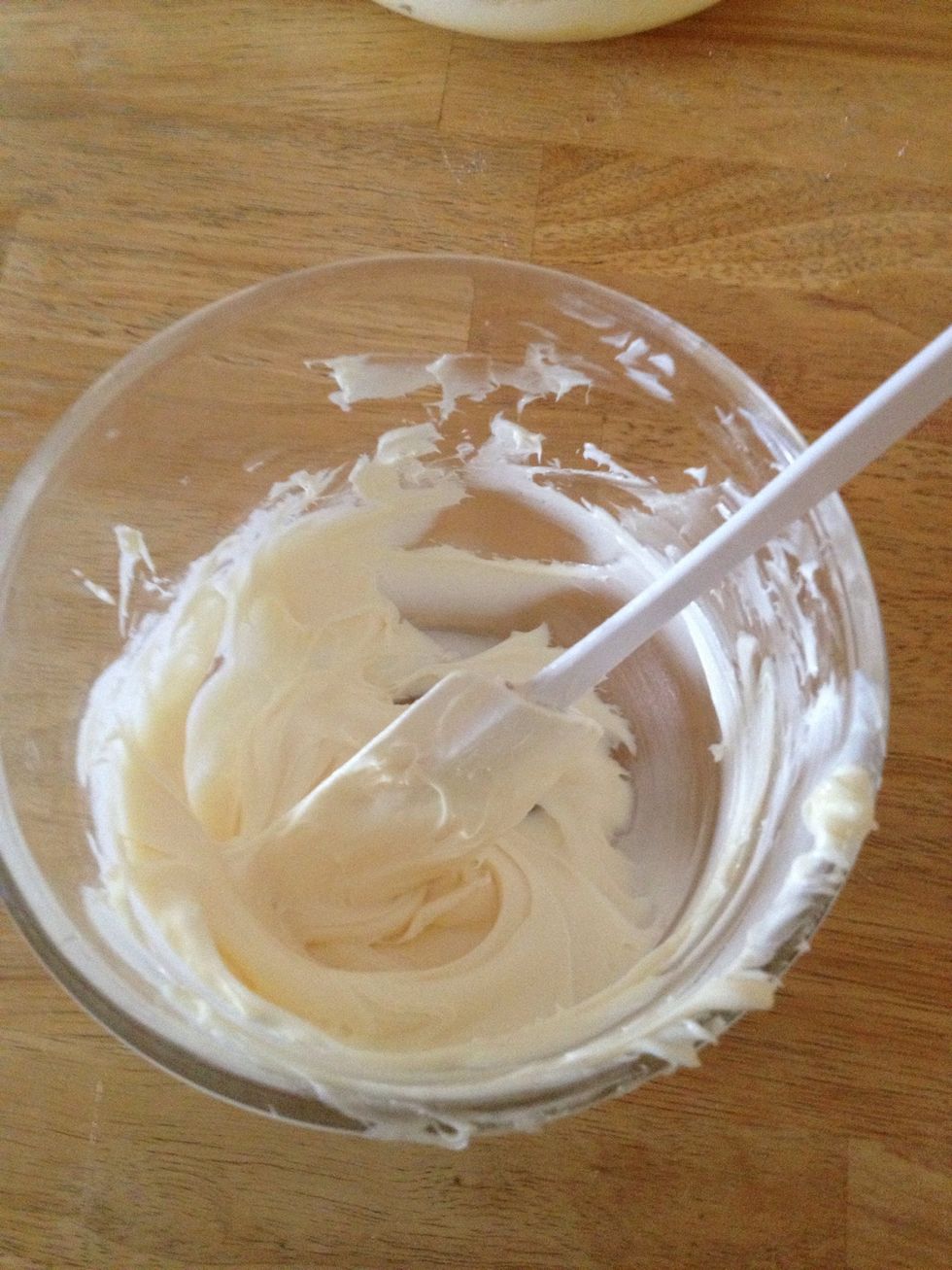 My mother told me once,"if you mix store bought frosting, mix it to make it fluffy." Which I did and it does! You won't have to waste half the container.