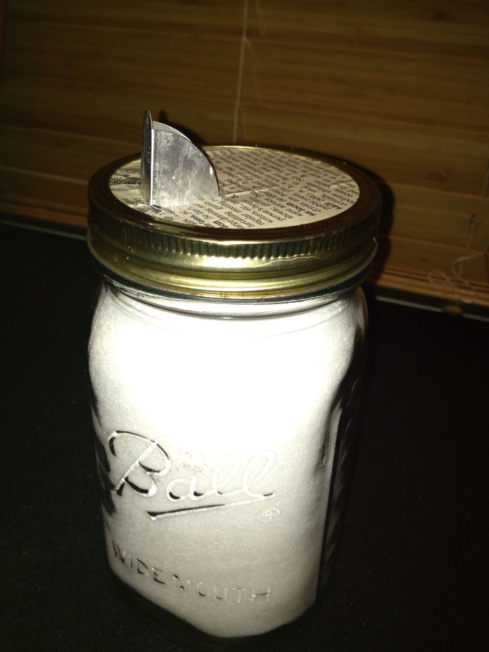 My new salt container is much prettier and sturdy than the old cardboard one. It also fits the style of my kitchen, so now I don't have to hide it in the cabinet.