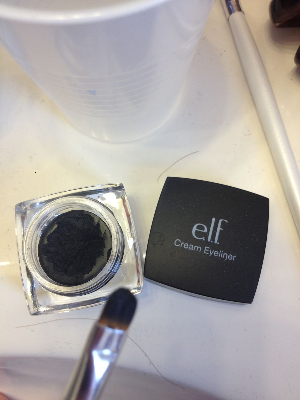 My next move is a cream eyeliner...you can use a pencil but I'm using this