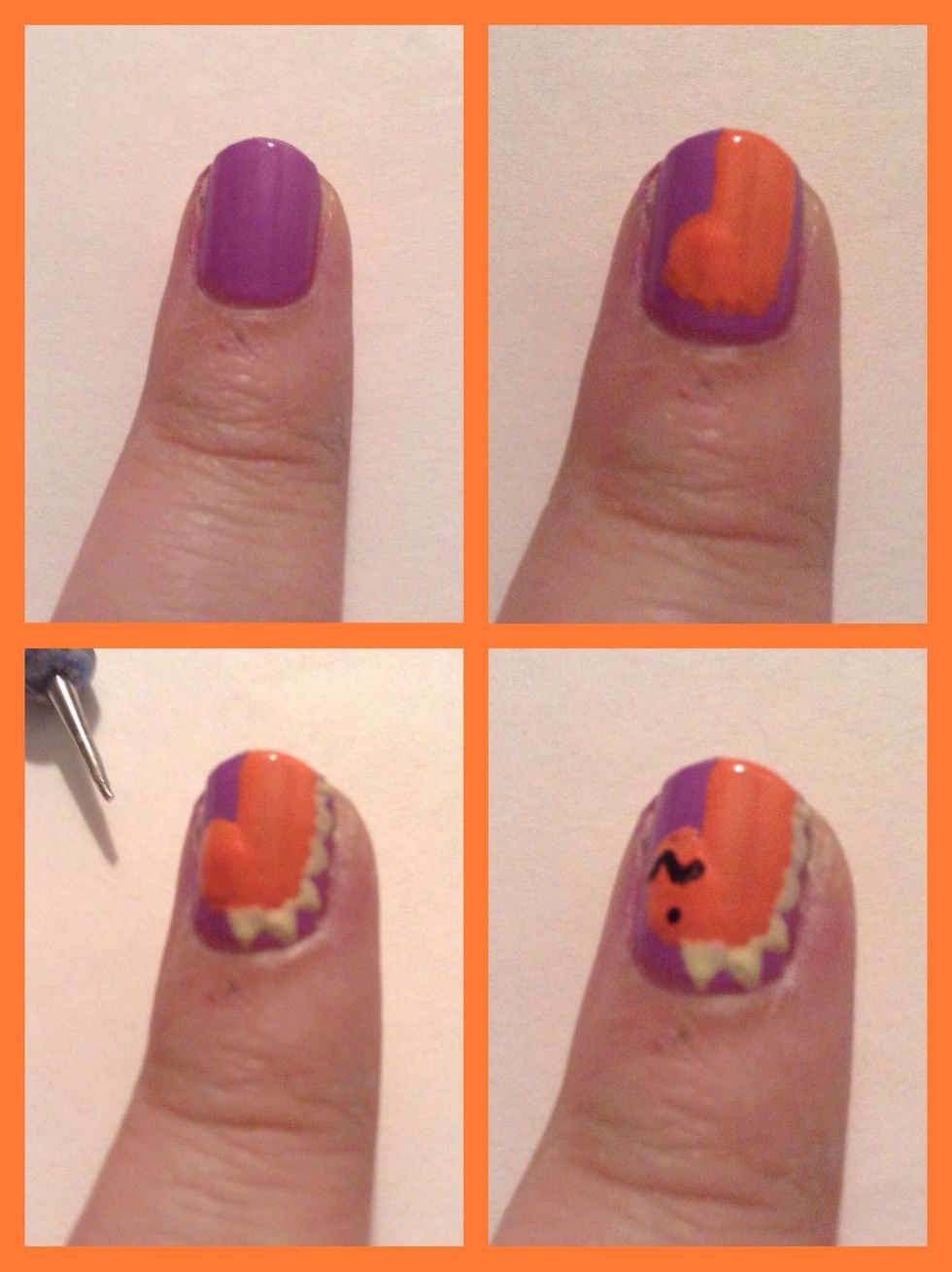 My other dinosaur. It's actually a little bit better than my other one. And the bottom left pic, that is the dotting tool I used.