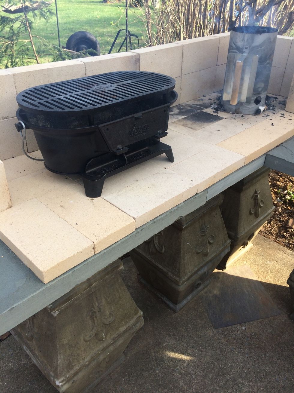 My out door grilling station.