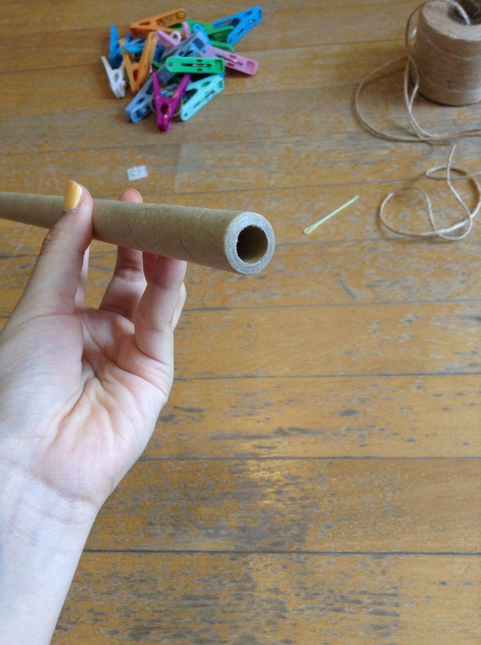 My rod is hollow, hence I can just slide the string in, but if yours isn't, it's totally fine (Step 5)