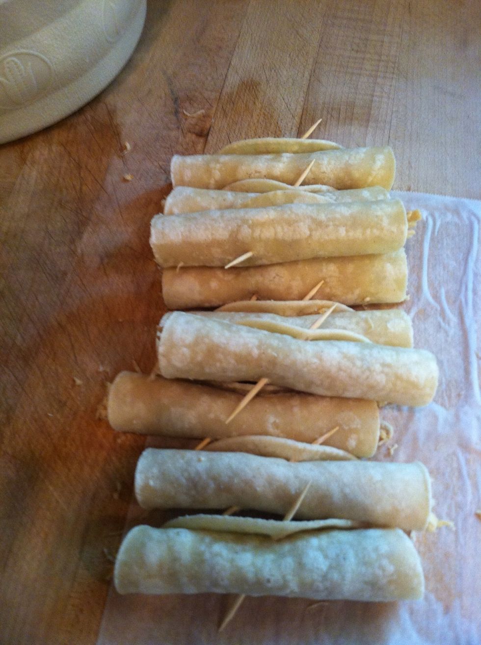 My taquitos ready to be fried.