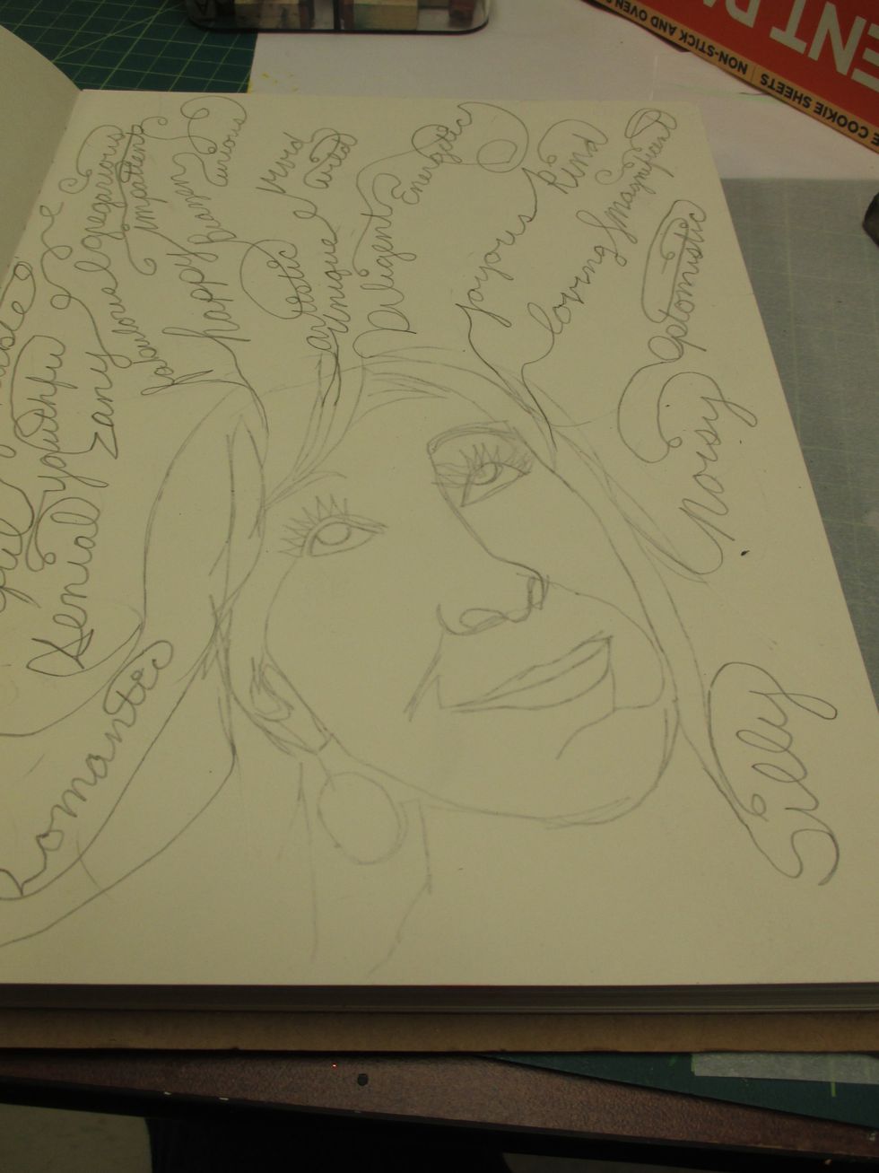 My tendrils fill the page.