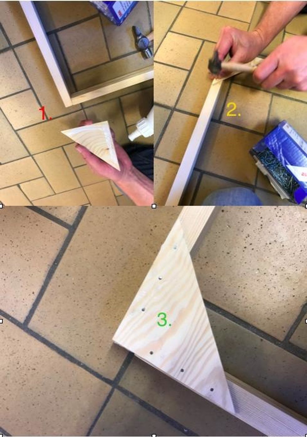 N\u00e4r du \u00e4r klar med att spika s\u00e5 s\u00e5 ska den vara stabil nog.