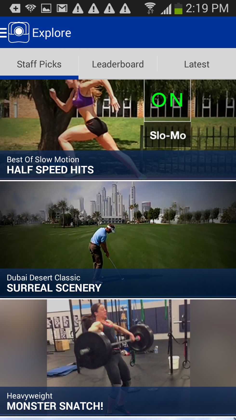 Navigate to the Explore section of the app and select a video.