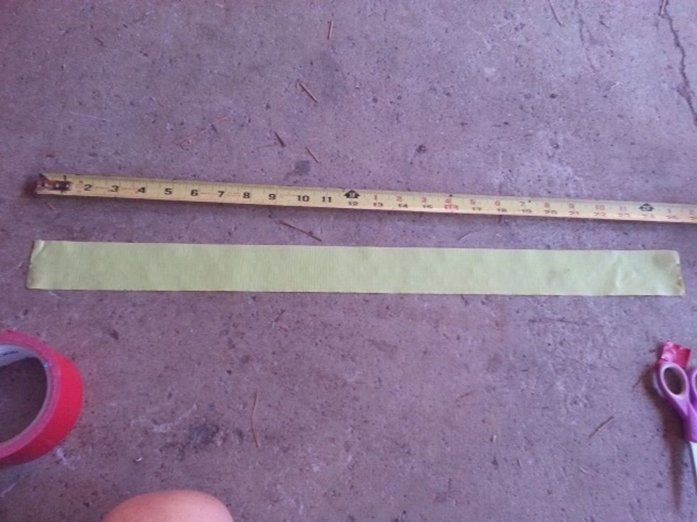 Neck strap - tear off a piece of duct tape approx 24" Fold in 3rds