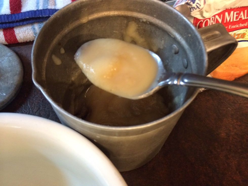 Need 1/4 cup of fat so I'm adding 4 Tablespoons to equal that of bacon grease.