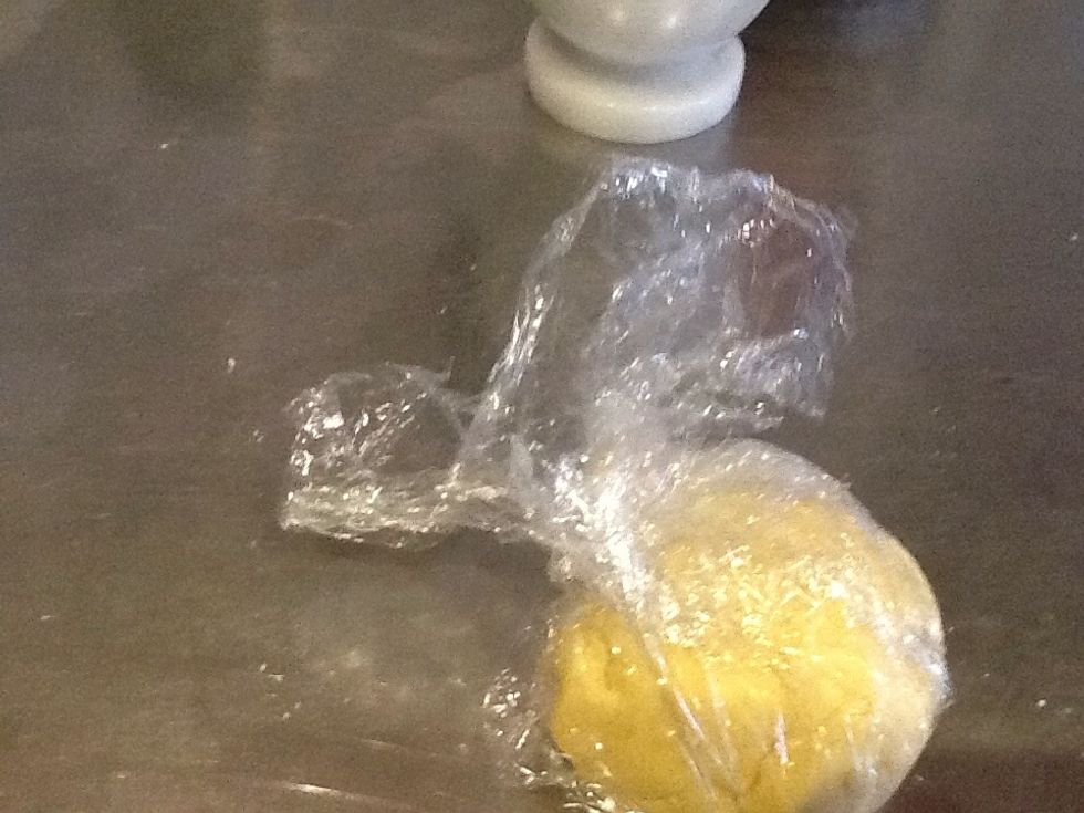 Need pastry into a ball then cover in glad wrap, refrigerate for 30 minutes.