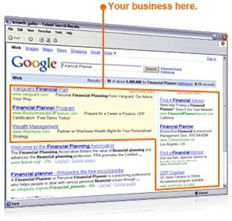 Never guarantee an advertiser to be on top o the results, it will take time. If you easly want to see your ad place the most 30 adwords per version of ad text