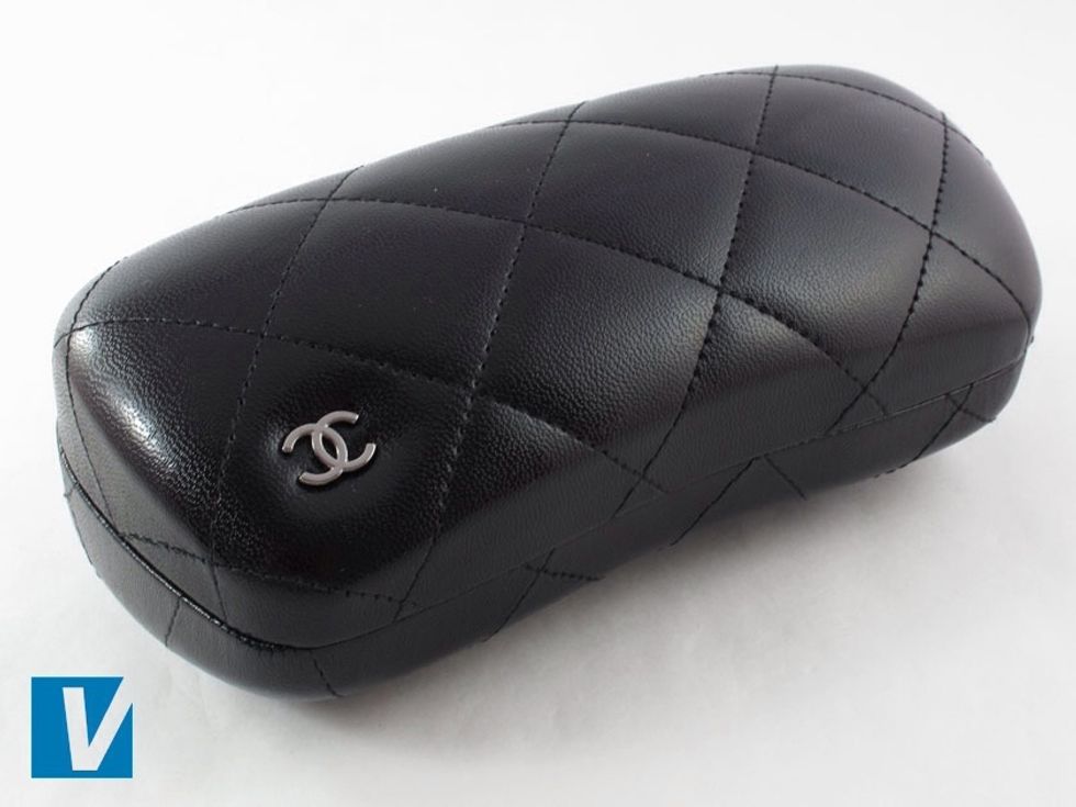 New Chanel sunglasses come with a branded carry case. Check that there is a CC logo. Older models may vary in color and style. Be aware that genuine packaging can accompany counterfeit sunglasses.
