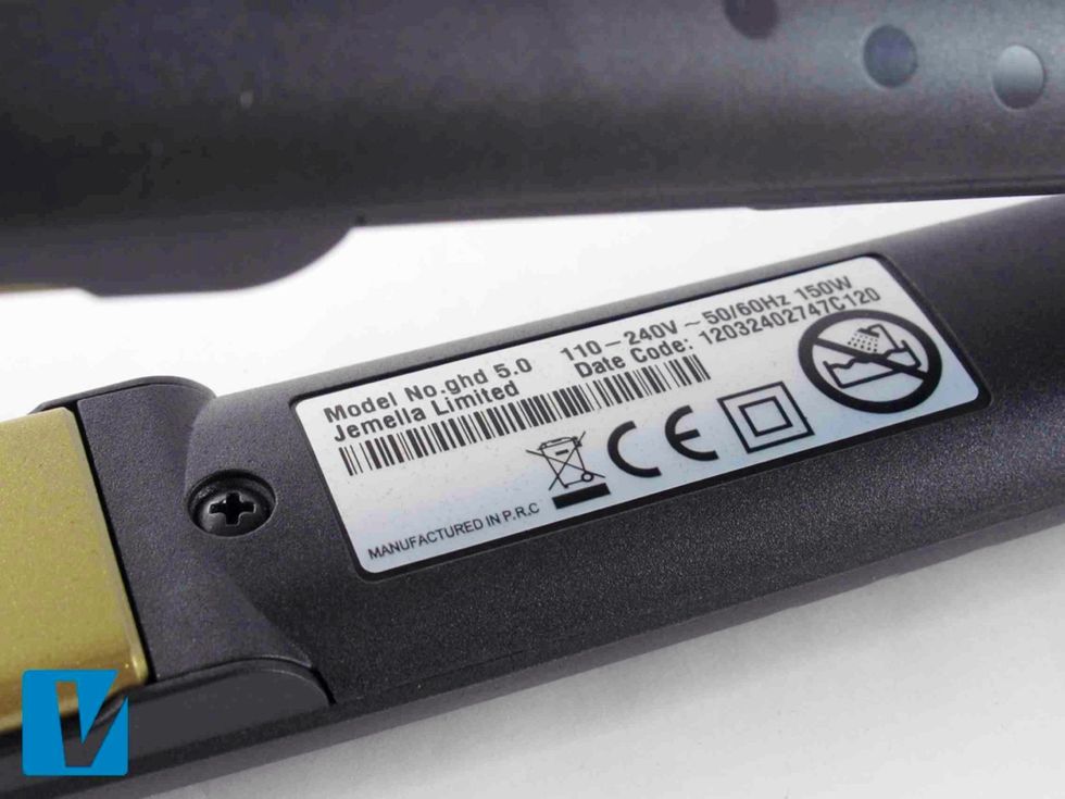 New GHD products feature a product information sticker located on the inside arm. This also includes a date code that can be entered into the GHD website to register the styler and check authenticity.