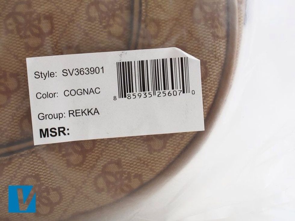 New Guess handbags feature a manufacturers sticker on the packaging or swing-tag. Check that the style number is correct by entering it into Google and seeing if the handbags shown match this one.